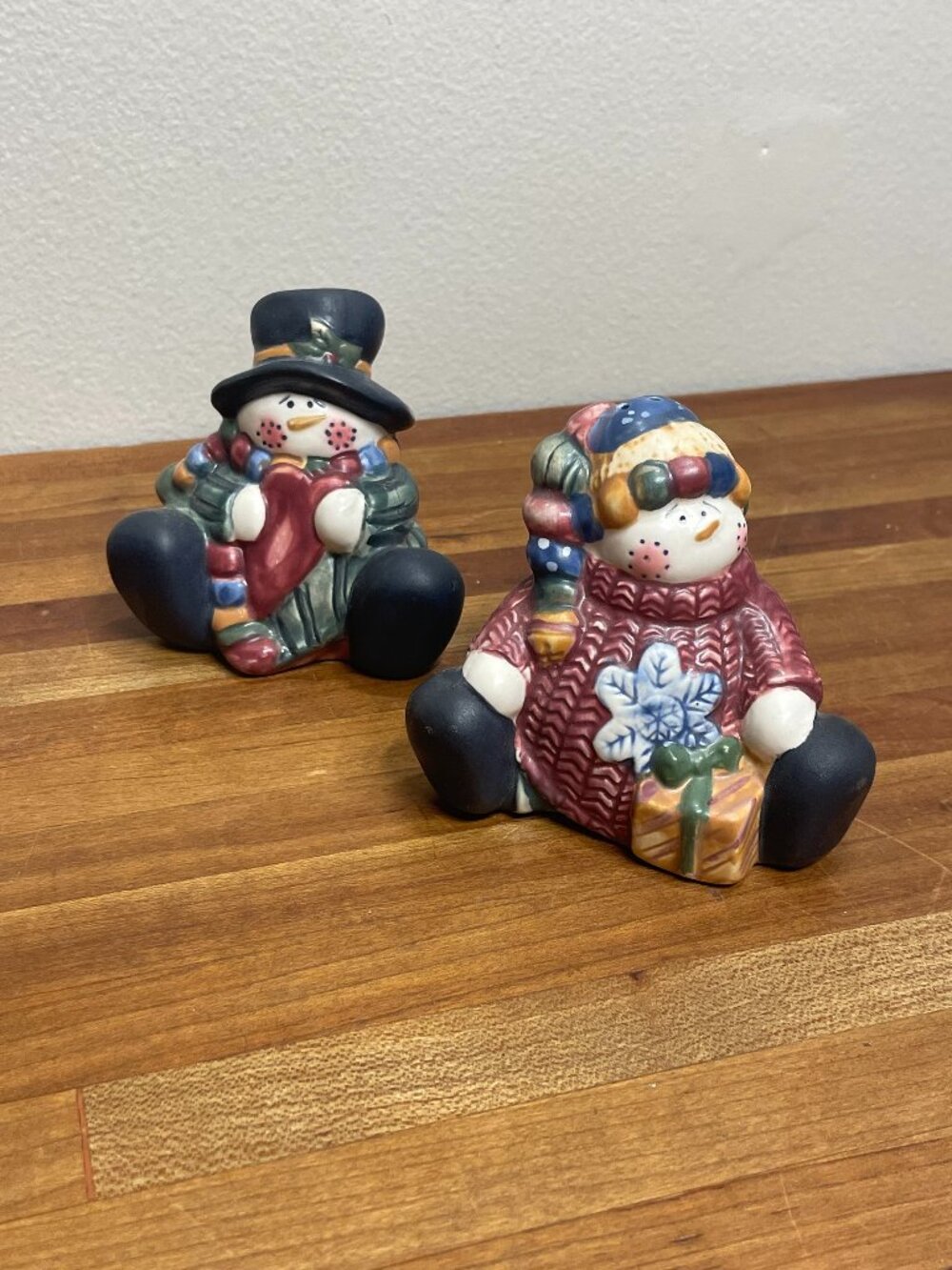 Vintage Snowman Salt and Pepper Set